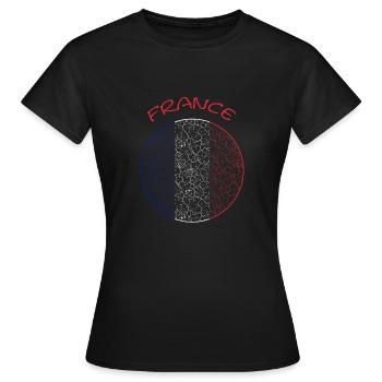 Frankreich France - Frauen T-Shirt - Schwarz - Vorne - AI Model Female 172 dark (172cm)