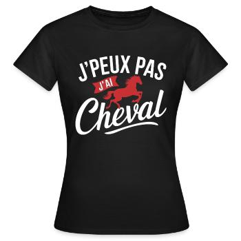 Intensiver Roter Reiter - Frauen T-Shirt - Schwarz - Vorne - AI Model Female 172 dark (172cm)