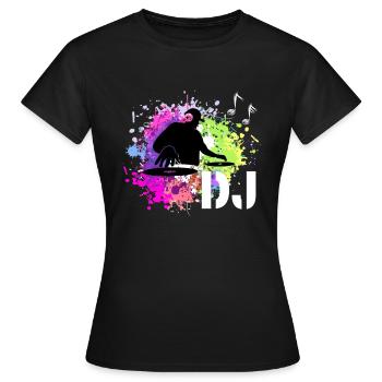 Discjockey DJ - Frauen T-Shirt - Schwarz - Vorne - AI Model Female 172 dark (172cm)