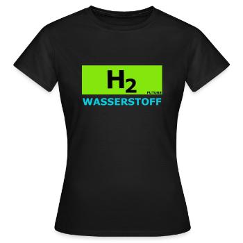 wasserstoff H2 - Frauen T-Shirt - Schwarz - Vorne - AI Model Female 172 dark (172cm)