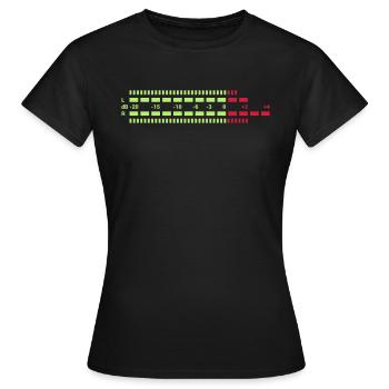 Equalizer dreifarbig EQ Musik Anlage Techno Club S - T-shirt Femme - noir - Devant - AI Model Female 172 dark (172cm)