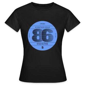 vignette 1986 France rétro vintage voiture - T-shirt Femme - noir - Devant - AI Model Female 172 dark (172cm)
