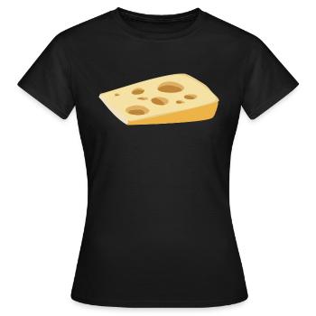 cheese kaese milch milk cow kuh2 - Frauen T-Shirt - Schwarz - Vorne - AI Model Female 172 dark (172cm)