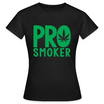 Marihuana Hanf Kiffer kiffen Cannabis Geschenk - Frauen T-Shirt - Schwarz - Vorne - AI Model Female 172 dark (172cm)