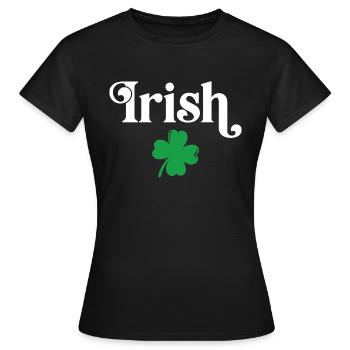 Irlandais - T-shirt Femme - noir - Devant - AI Model Female 172 dark (172cm)