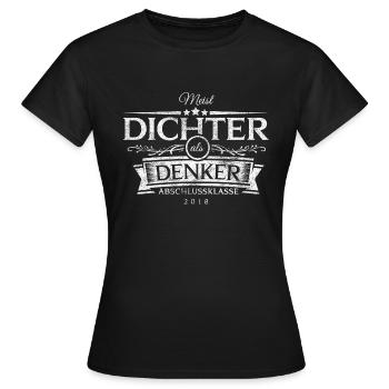 Abitur 2018 shirt Geschenk Abschluss tshirt - Frauen T-Shirt - Schwarz - Vorne - AI Model Female 172 dark (172cm)