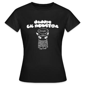 Daddys Monster - Frauen T-Shirt - Schwarz - Vorne - AI Model Female 172 dark (172cm)