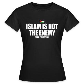 Free palestine Islam is not the enemy - Women's T-Shirt - black - Front - AI Model Female 172 dark (172cm)