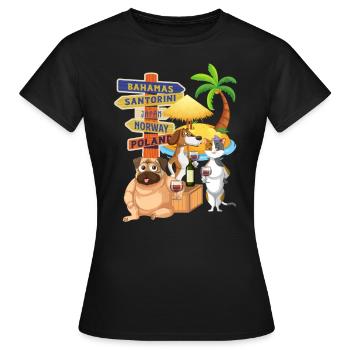 where are you going - Women's T-Shirt - black - Front - AI Model Female 172 dark (172cm)
