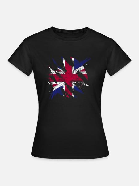 Great Britain flag gift British flag - Women's T-Shirt - black