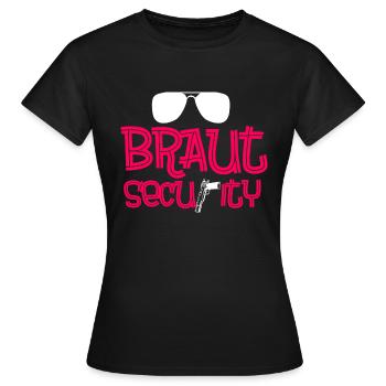 Bride security - Women's T-Shirt - black - Front - AI Model Female 172 dark (172cm)