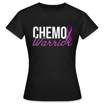 Chemo Warrior - Purple Bow - Women's T-Shirt - black - Front - AI Model Female 172 dark (172cm)