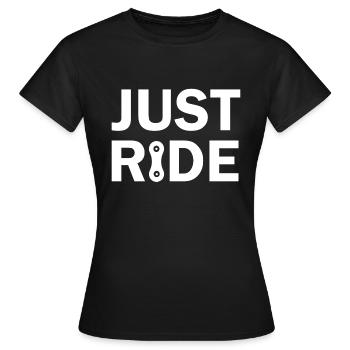 Just Ride Mountainbike cyclist chain - Frauen T-Shirt - Schwarz - Vorne - AI Model Female 172 dark (172cm)