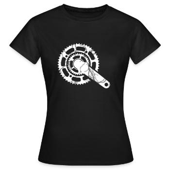 montagne cadeau motards pédales pédales de vélo roue - T-shirt Femme - noir - Devant - AI Model Female 172 dark (172cm)