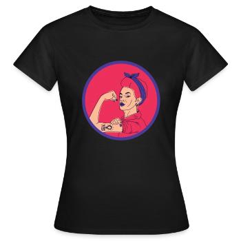 Feminist Feminismus Feministin - Frauen T-Shirt - Schwarz - Vorne - AI Model Female 172 dark (172cm)