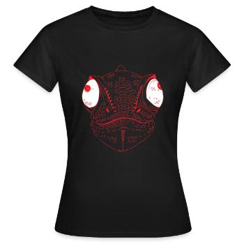 Terrarium de lézard reptile caméléon - T-shirt Femme - noir - Devant - AI Model Female 172 dark (172cm)