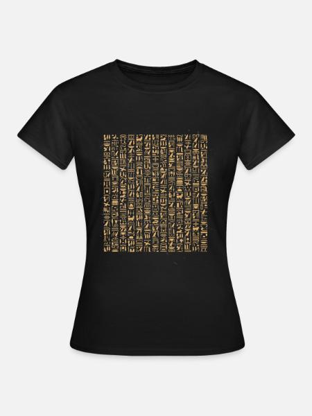 Pyramide égyptienne de hiéroglyphes égyptiens - T-shirt Femme - noir