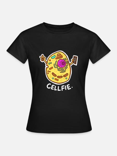 Cell-Fie Funny Science Biology - Women's T-Shirt - black