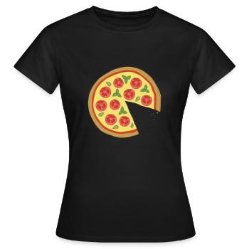 Couple Pizza Margherita - Love Relation - Funny - Frauen T-Shirt - Schwarz - Vorne - AI Model Female 172 dark (172cm)