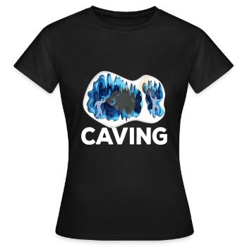 Caving Cave Cave Cave Research - Women's T-Shirt - black - Front - AI Model Female 172 dark (172cm)