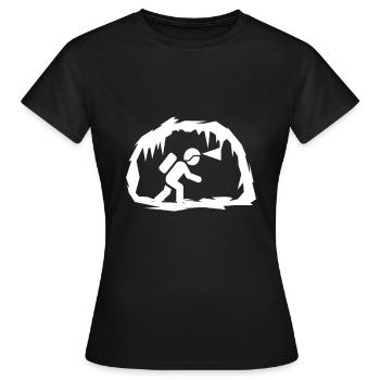 Caving Cave Grotte Spéléologie - T-shirt Femme - noir - Devant - AI Model Female 172 dark (172cm)