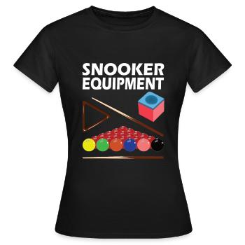 Snooker Pool & Équipement de billard - T-shirt Femme - noir - Devant - AI Model Female 172 dark (172cm)