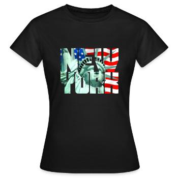 New York Statue de la Liberté - T-shirt Femme - noir - Devant - AI Model Female 172 dark (172cm)