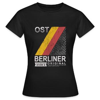 OSTBERLINER ORIGINAL OST BERLIN OSSI DDR GESCHENK - Frauen T-Shirt - Schwarz - Vorne - AI Model Female 172 dark (172cm)