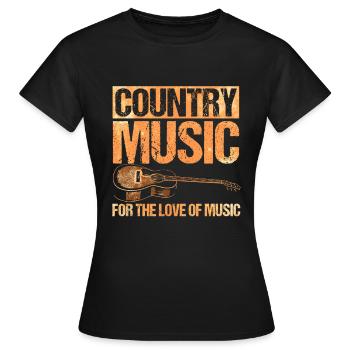 Musique country - T-shirt Femme - noir - Devant - AI Model Female 172 dark (172cm)