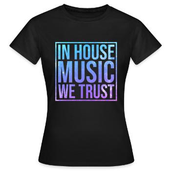 House Music - T-shirt Femme - noir - Devant - AI Model Female 172 dark (172cm)