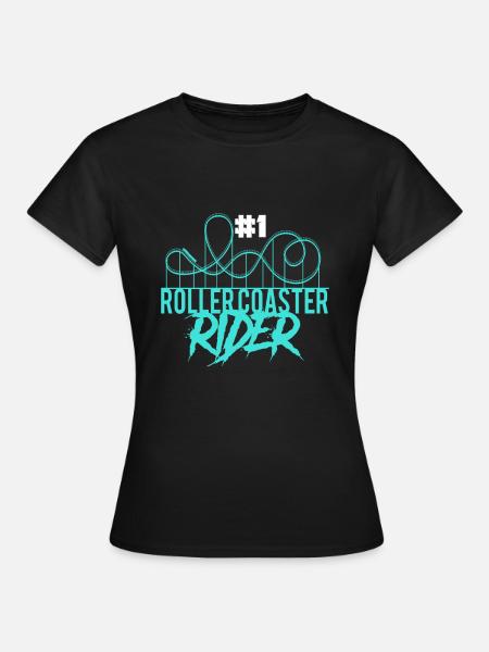 Rollercoaster Rider Achterbahn - Frauen T-Shirt - Schwarz