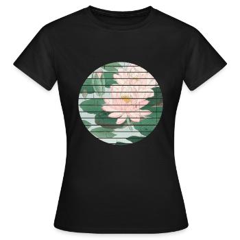 Nénuphar japonais - T-shirt Femme - noir - Devant - AI Model Female 172 dark (172cm)