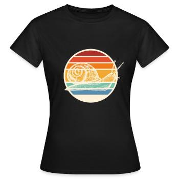 Coquille d’escargot Racing Escargot - T-shirt Femme - noir - Devant - AI Model Female 172 dark (172cm)