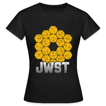 Télescope spatial James Webb - T-shirt Femme - noir - Devant - AI Model Female 172 dark (172cm)