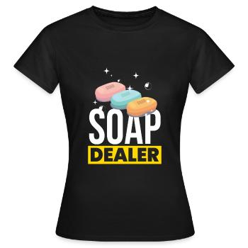 Fabricant de savon - T-shirt Femme - noir - Devant - AI Model Female 172 dark (172cm)