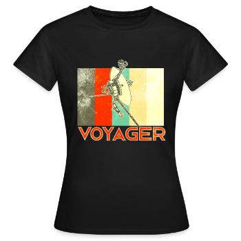 Vaisseau spatial Voyager - T-shirt Femme - noir - Devant - AI Model Female 172 dark (172cm)
