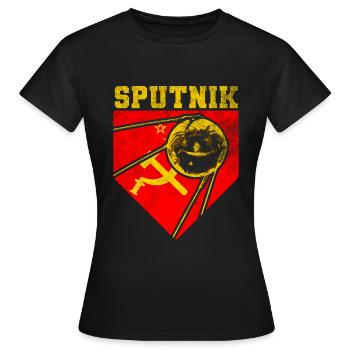 Sputnik 1 Satellit - Frauen T-Shirt - Schwarz - Vorne - AI Model Female 172 dark (172cm)