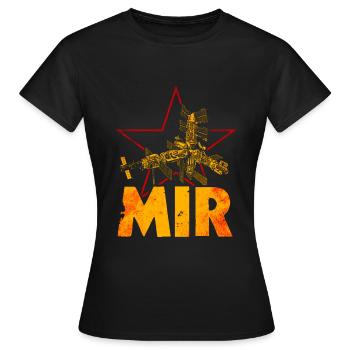 Raumstation Mir Sowjetunion - Frauen T-Shirt - Schwarz - Vorne - AI Model Female 172 dark (172cm)
