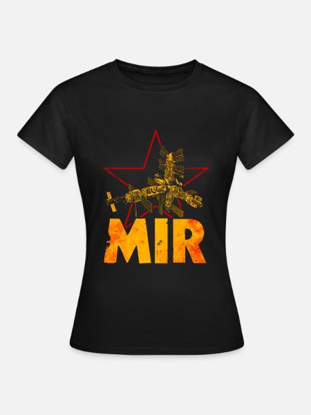 Mir Soviet Union Space Station - Women's T-Shirt - black