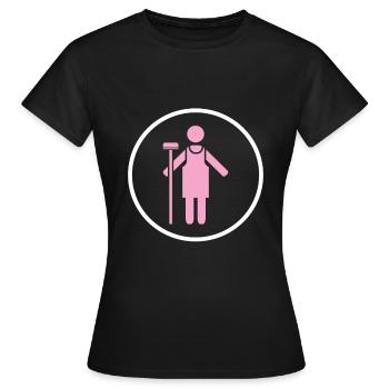 Femme de ménage Nettoyeur Femme au foyer - T-shirt Femme - noir - Devant - AI Model Female 172 dark (172cm)