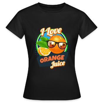 J’adore le jus de jus d’orange Fruit - T-shirt Femme - noir - Devant - AI Model Female 172 dark (172cm)