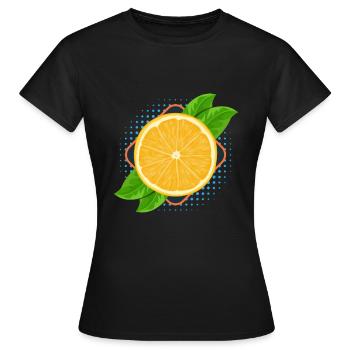 Jus fruité d’orange Fruité - T-shirt Femme - noir - Devant - AI Model Female 172 dark (172cm)