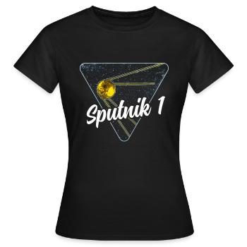 Sputnik 1 Satellit - Frauen T-Shirt - Schwarz - Vorne - AI Model Female 172 dark (172cm)