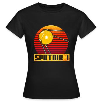 Sputnik 1 Satellit - Frauen T-Shirt - Schwarz - Vorne - AI Model Female 172 dark (172cm)