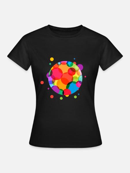 Dot Day Punkte Punkt - Frauen T-Shirt - Schwarz