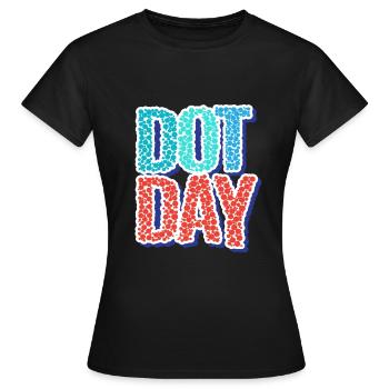 Point point de la Journée internationale des points - T-shirt Femme - noir - Devant - AI Model Female 172 dark (172cm)