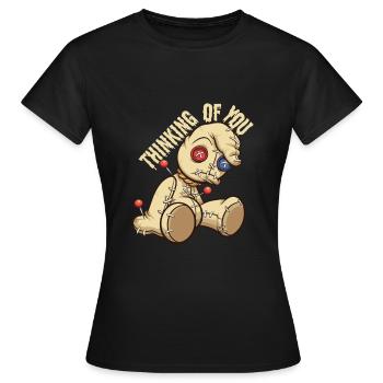 Thinking Of You Voodoo Doll Voodoo - Women's T-Shirt - black - Front - AI Model Female 172 dark (172cm)