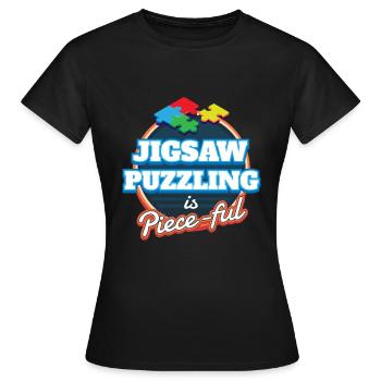 Jigsaw Puzzling Puzzles - Women's T-Shirt - black - Front - AI Model Female 172 dark (172cm)