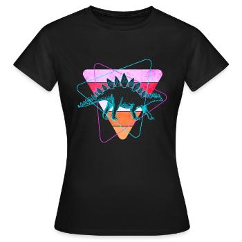 Stegosaurus Dinosaurier - Frauen T-Shirt - Schwarz - Vorne - AI Model Female 172 dark (172cm)