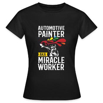 Peintre Faiseur de miracles Lackierer - T-shirt Femme - noir - Devant - AI Model Female 172 dark (172cm)
